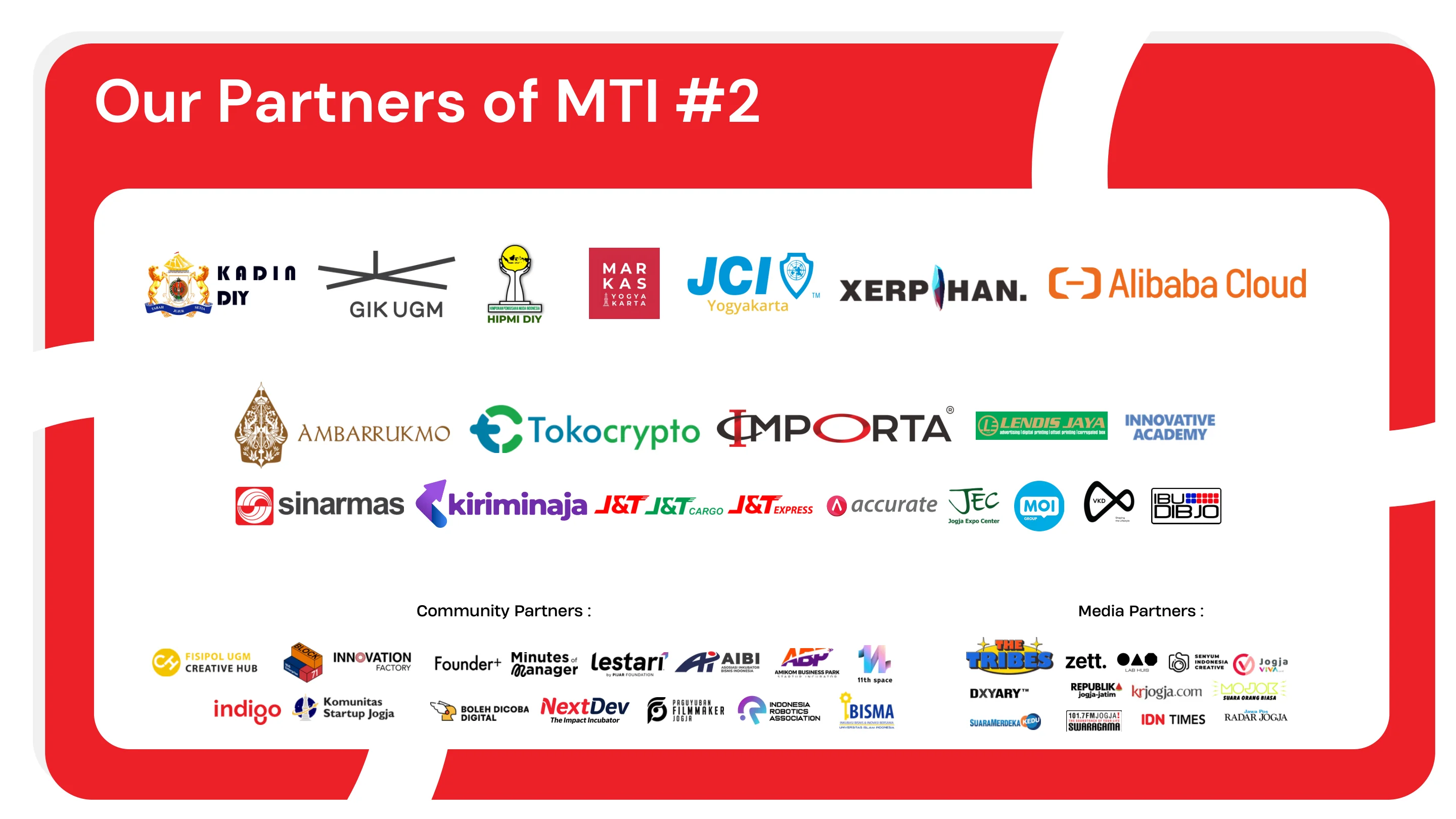 Community & media partners